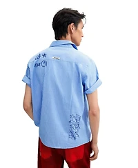 Desigual Men's Short printed cotton shirt