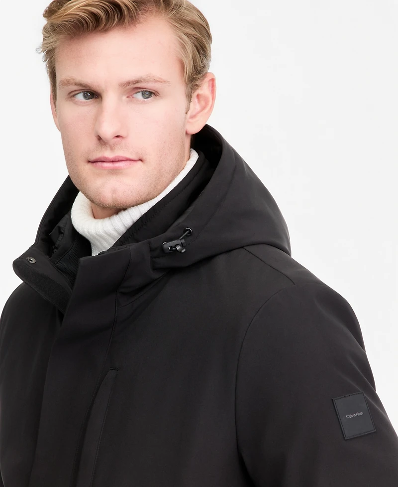 Calvin Klein Men's Hooded FlexTech Parka