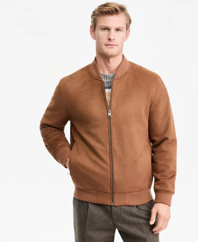 Dkny Men's Faux-Suede Bomber Jacket