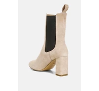 Gaven Womens Suede High Ankle Chelsea Boots