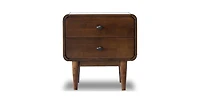 Lucky One Solid Wood Mid Century Nightstand with Tapered Legs
