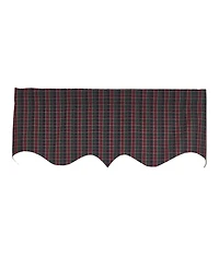 Rlf Home Tiffany Check Regal Window Valance 100% Cotton Lined Rod Pocket