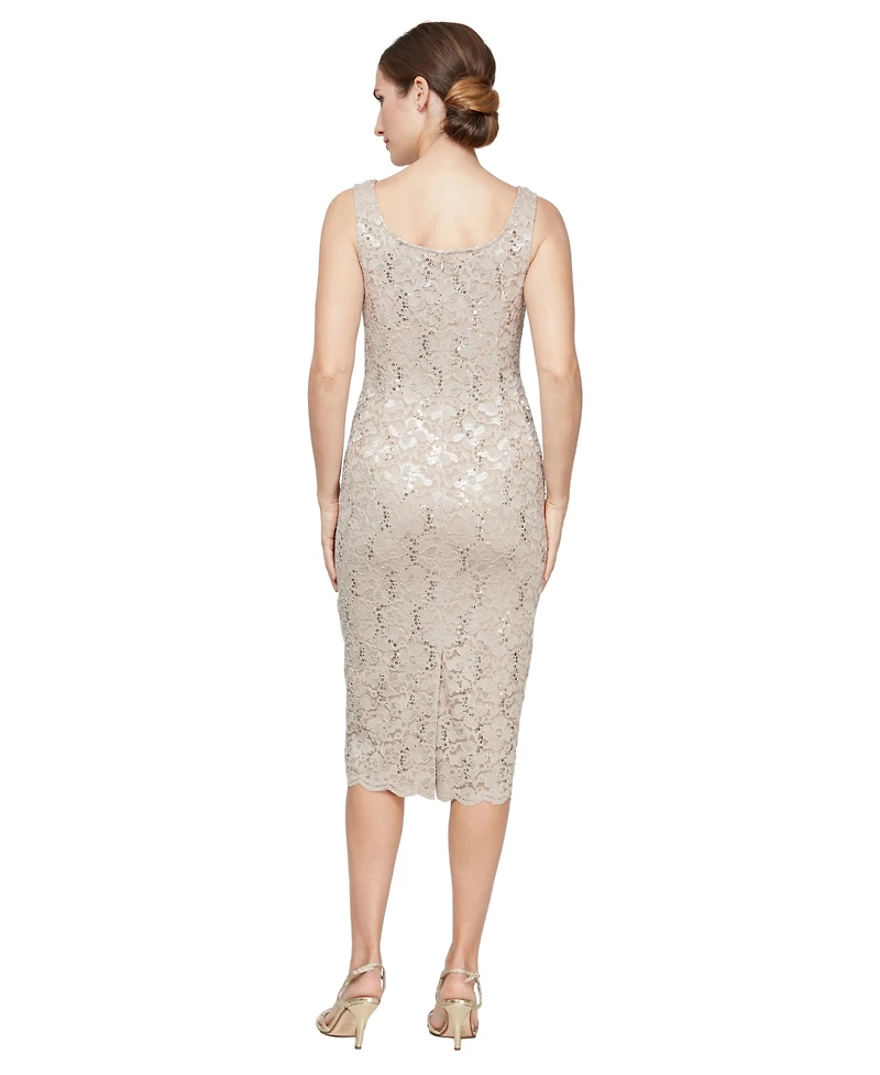 Sl Fashions 2-Pc. Lace Jacket & Midi Dress Set