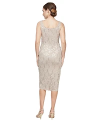 Sl Fashions 2-Pc. Lace Jacket & Midi Dress Set