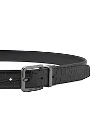 Mango Men's Croc-Effect Leather Belt