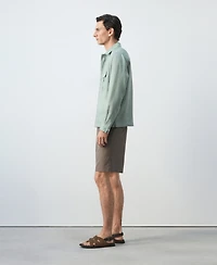 Mango Men's Regular-Fit Linen Overshirt