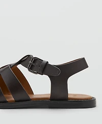 Mango Men's Leather Fisherman Sandals