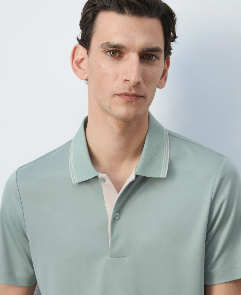 Mango Men's Slim-Fit Solid Polo Shirt