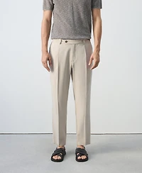 Mango Men's Regular-Fit Pleated Pants