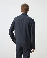 Mango Men's Zip-Up Modal Jacket