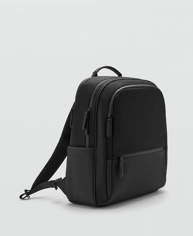 Mango Men's Pockets Multi-Functional Backpack