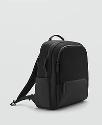 Mango Men's Pockets Multi-Functional Backpack
