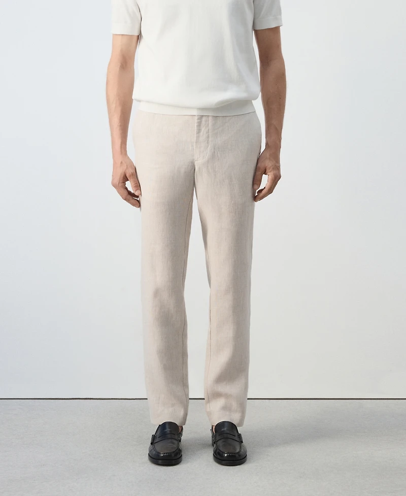 Mango Men's Slim-Fit Linen Pants