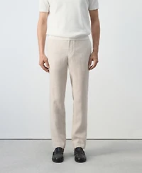 Mango Men's Slim-Fit Linen Pants