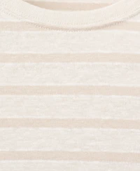 Mango Men's Striped Linen T-Shirt