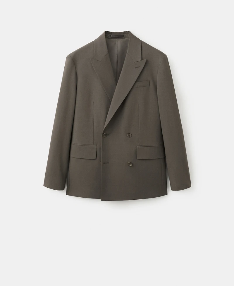 Mango Men's Boston Regular-Fit Double-Breasted Suit Blazer