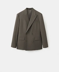 Mango Men's Boston Regular-Fit Double-Breasted Suit Blazer