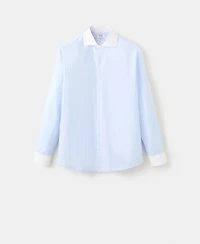 Mango Men's Cotton Striped Shirt
