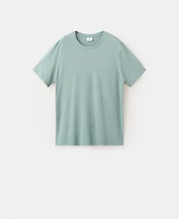 Mango Men's Slim-Fit Linen-Blend T-Shirt
