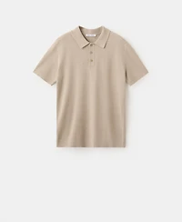 Mango Men's Fine-Knit Cotton Polo Shirt