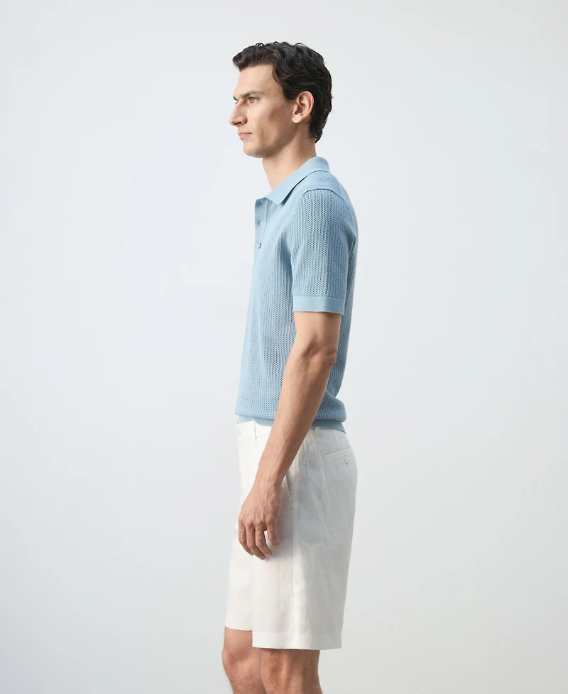 Mango Men's Cotton Knitted Polo Shirt