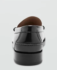 Mango Men's Leather Penny Loafers
