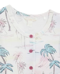 Guess Girls' 7-16 Stretch Rib Lemon Print Top