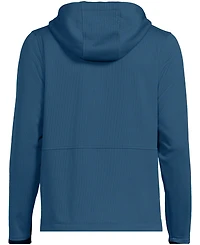 Lands' End Men's Unisex Grid Tech Hooded Zip Front Jacket