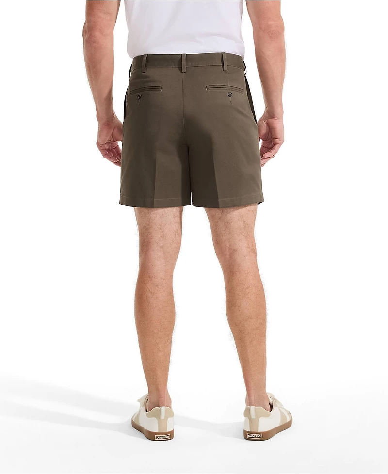 Lands' End Men's Comfort Waist Pleated 6" No Iron Chino Shorts