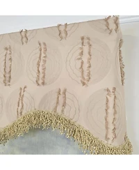 Rlf Home Shaggy Trimmed Cornice Window Valance 100% Cotton Lined Rod Pocket