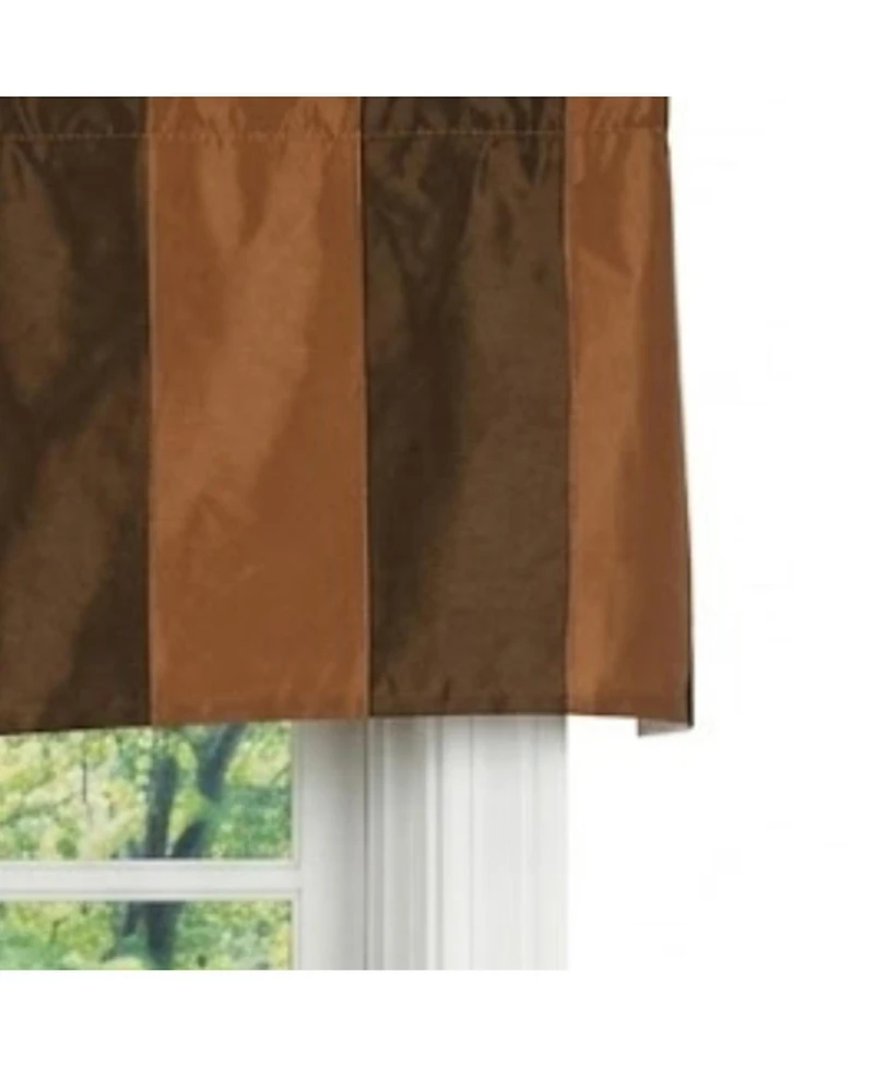 Rlf Home Pascal Stripe Tailored Window Valance Cotton Lined Rod Pocket