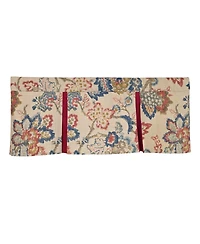 Rlf Home Silvia Pleated Window Valance 100% Cotton Rod Pocket