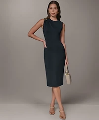 Donna Karan New York Women's Sleeveless Jewel Neck Sheath Dress