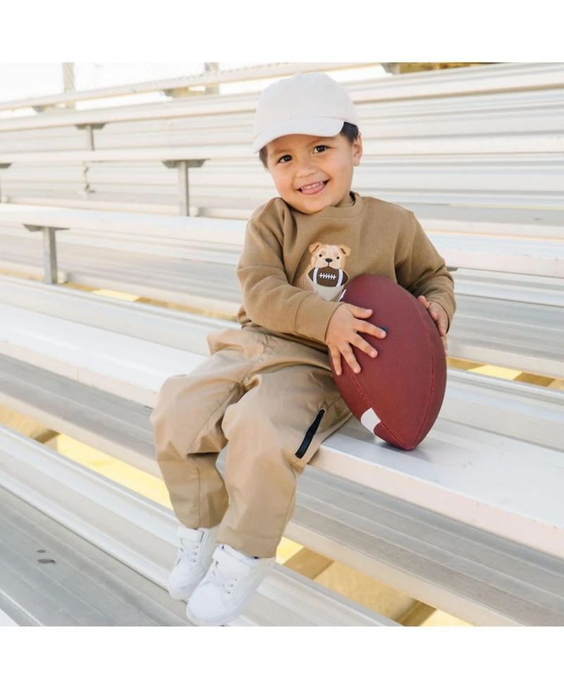 Sweet Wink Toddler Boys Bulldog Football Patch Sweatshirt
