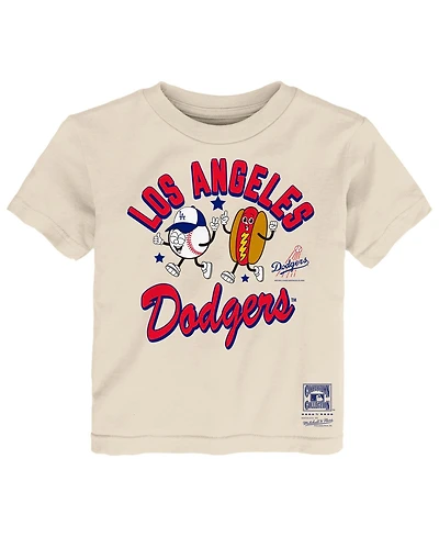 Mitchell & Ness Toddler Natural Los Angeles Dodgers Snack T-Shirt