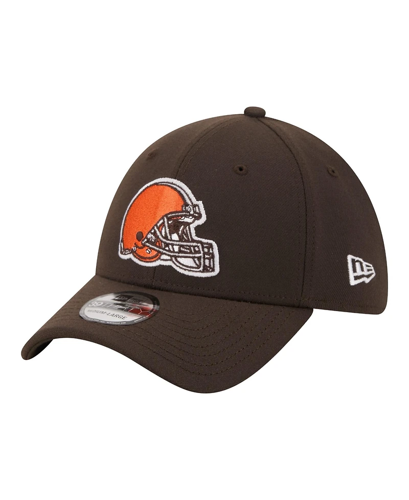 New Era Men's Brown Cleveland Browns Core Team 39THIRTY Flex Hat