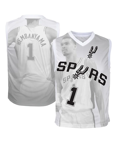 Outerstuff Big Boys and Girls Victor Wembanyama Silver San Antonio Spurs Hometown Fashion Jersey