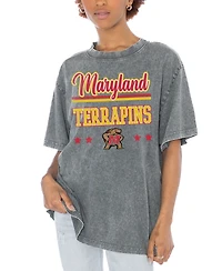 Gameday Couture Women's Gray Maryland Terrapins Here To Play Oversized T-Shirt