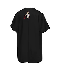 Mitchell & Ness Big Boys and Girls Black Atlanta Braves Face Mascot T-Shirt