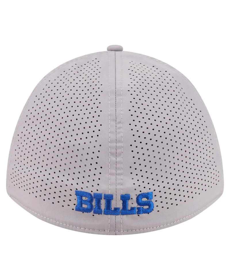 New Era Men's Gray Buffalo Bills 39THIRTY M-Crown Flex Fit Hat