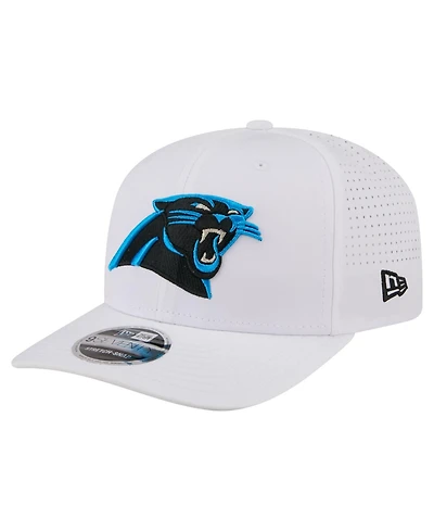 New Era Men's White Carolina Panthers Name Plate 9SEVENTY Adjustable Hat