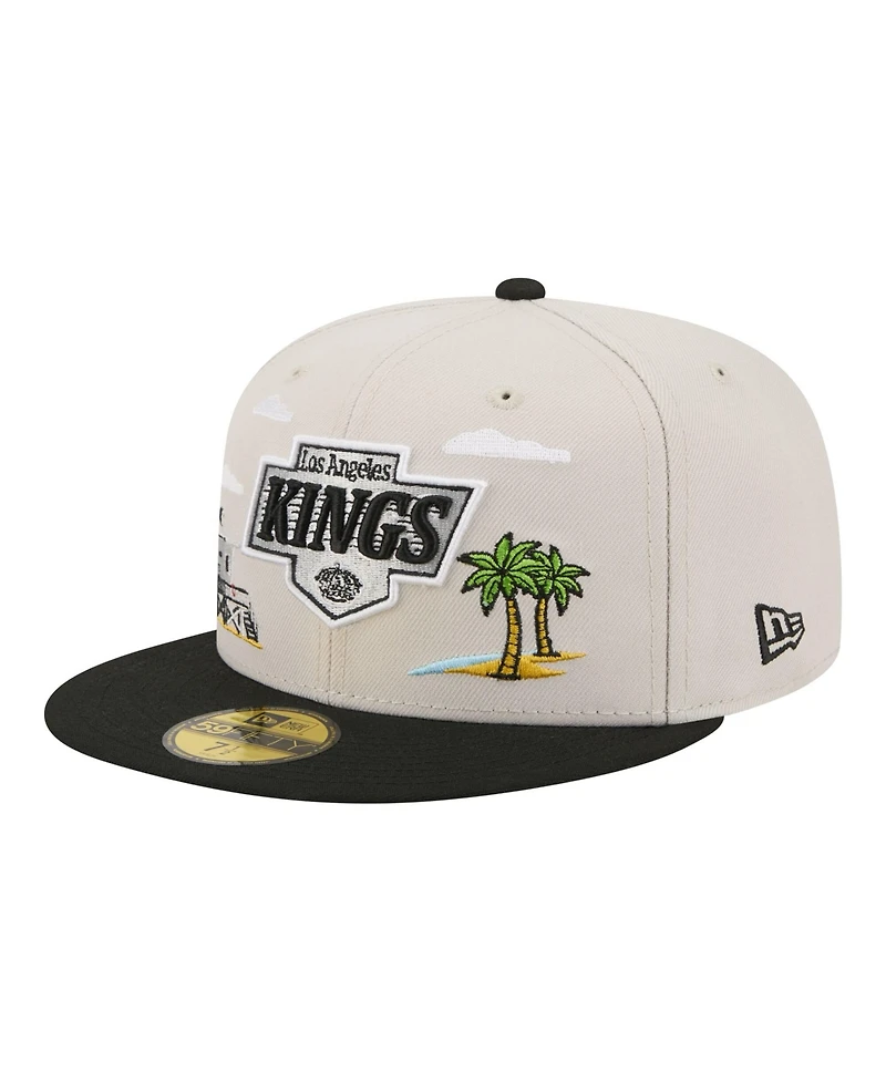 New Era Men's Tan/Black Los Angeles Kings Localized City Icon 59FIFTY Fitted Hat