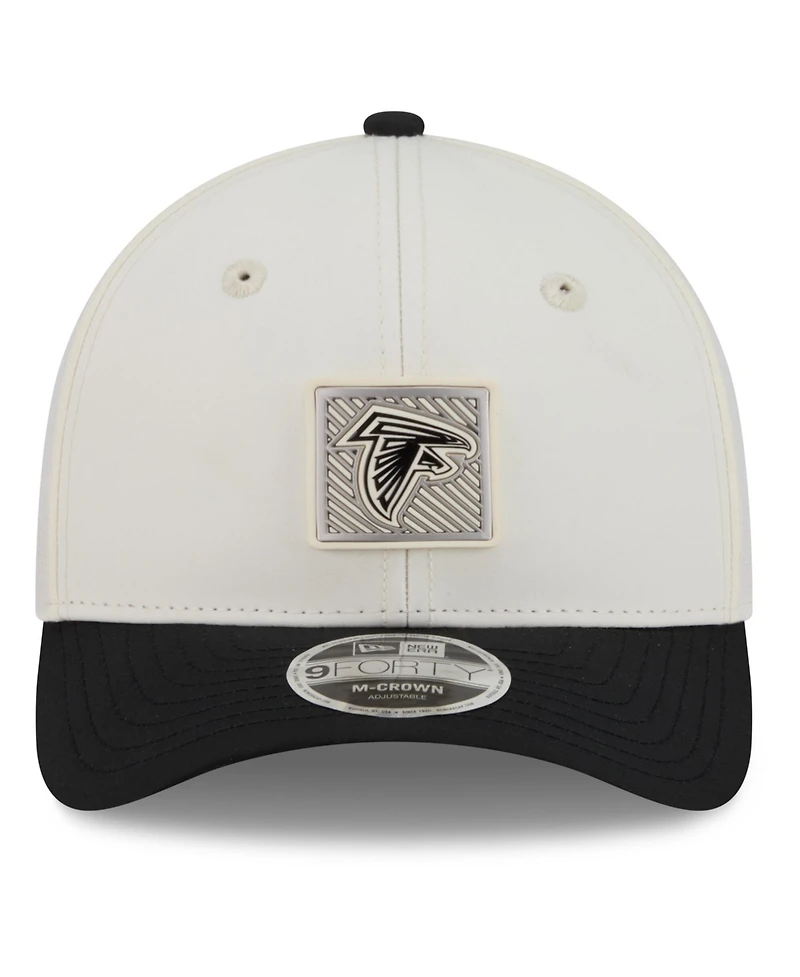 New Era Men's Cream/Black Atlanta Falcons 2026 Nfl Training Camp 9FORTY Adjustable Hat