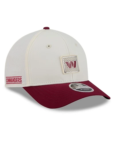New Era Men's Cream/Burgundy Washington Commanders 2026 Nfl Training Camp 9FORTY Adjustable Hat