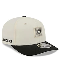 New Era Men's Cream/Black Las Vegas Raiders 2026 Nfl Training Camp 9SEVENTY Adjustable Hat