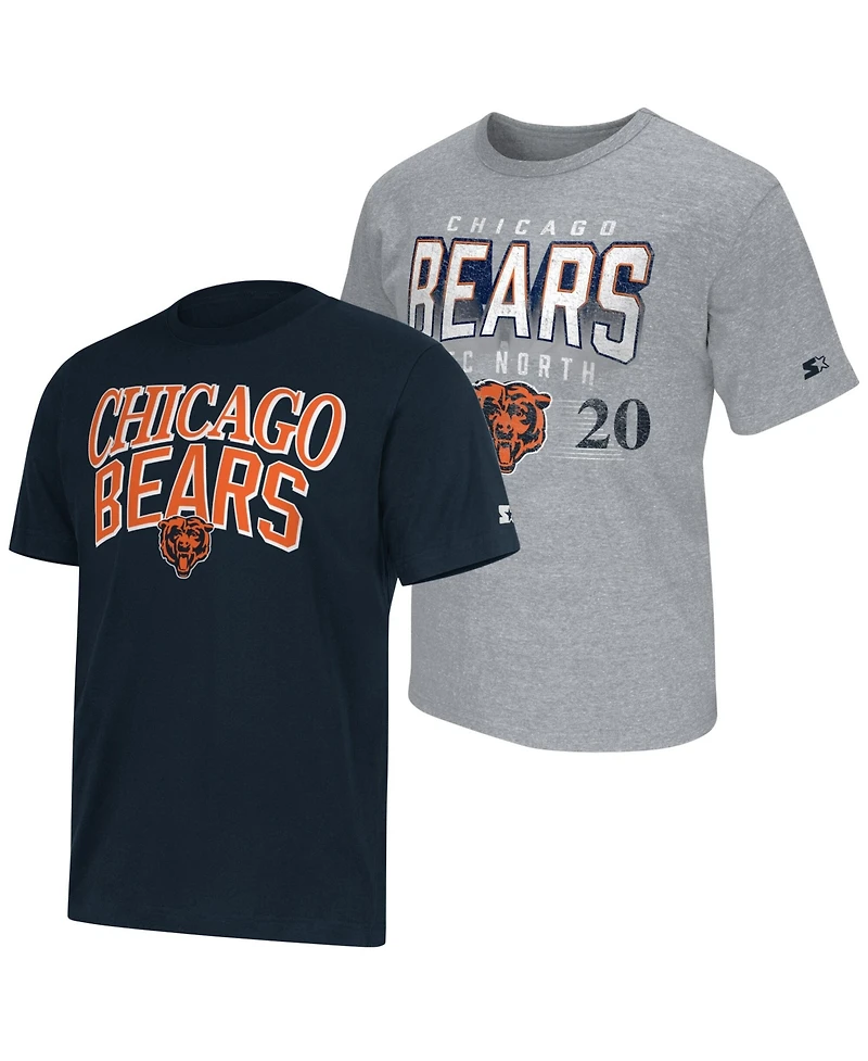 Starter Men's 2-pack Navy/Gray Chicago Bears Logo T-Shirt