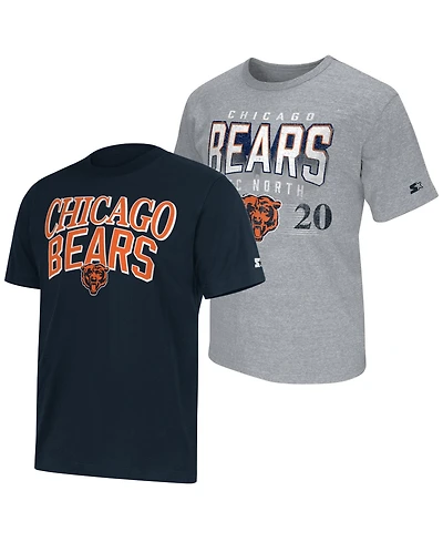 Starter Men's 2-pack Navy/Gray Chicago Bears Logo T-Shirt