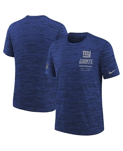 Nike Big Boys and Girls Royal New York Giants Sideline Velocity Dri-fit T-Shirt