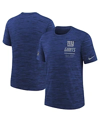 Nike Big Boys and Girls Royal New York Giants Sideline Velocity Dri-fit T-Shirt