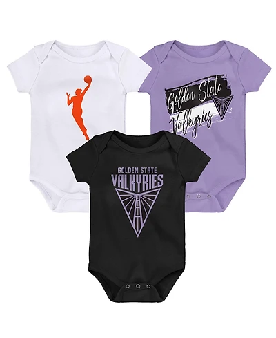 Outerstuff Baby Boys and Girls 3-Piece Golden State Valkyries Destiny Creeper Set